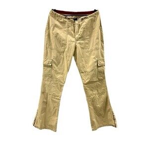 Vintage Abercrombie And Fitch Cargo Khaki Paratrooper Baggy Pants Sz 10 Tan